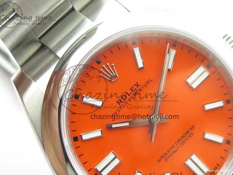 1226 Casual Oyster Perpetual 41mm 124300 EWF Best Edition Red Dial on SS Bracelet A 2856